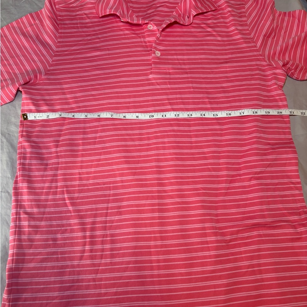 Bobby Jones Men’s pink and white golf Polo Shirt – Size Medium - Picture 9 of 11